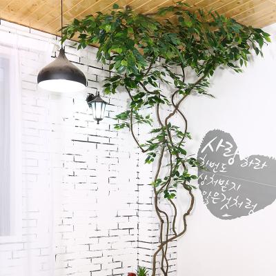 China Fire retardant 280cm Long Artificial Vine Plant Corner Pipe Decoration for sale