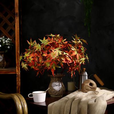 China Artificial Landscape Maple Leaf Tree Countertop Ornaments Decorative Vase Flower for sale