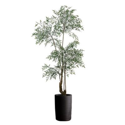 China Peva Green Artificial Potted Floor Plants Bamboo Outdoor Decor for sale