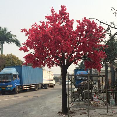 China Stoff Cherry Artificial Landscape Trees Exhibition dekorativ zu verkaufen