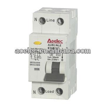 China B Curve AUB1NLE 2P Modular Electric RCBO B Curve for sale