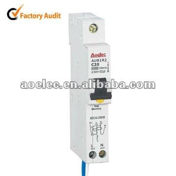 China B Curve AUB1R2 Capacitance RCBO High Signal Breaking Circuit Breaker for sale