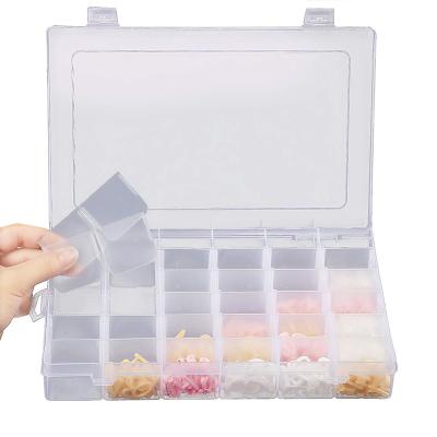 China Viable Wholesale Adjustable Dividers DIY Plastic Tool Storage Box Organizer with Par-cut Letters for sale