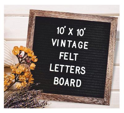 China 10 x 10 Rustic China Letter Felt Board Perfect Gift for Home Decor, Toddlers, Business, Newsletter Sign and Baby Announcement Board for sale