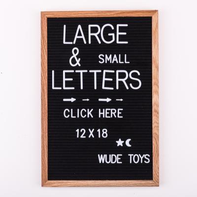 China Changeable Black Felt Message Borad 12x18 Inch Letter Message Board With 340 Precut Letters for sale