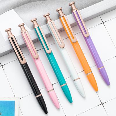 China Popular OEM ODM High Value Multiple Color Easy To Carry Wholesale Custom Logo Press Metallic Gel Ink Pens for sale