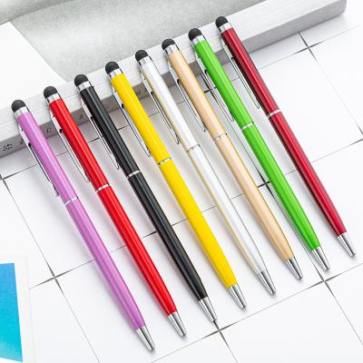 China Popular Wholesale Multicolor Beadable Touch Screen Metal Customized Multifunctional Ballpoint Pen for sale