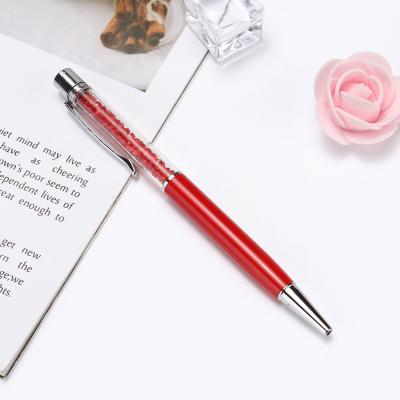 China Popular Promotional Custom Colored Pens Logo Metal Crystal Metal Ballpoint Pen Crystal Stylus Pen Diamond Crystal With Custom Logo for sale