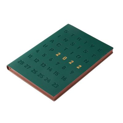 China New 2022 Hard Cover Book Notebook Luxurious And Exquisite Personalized Leather Notebook 100 PU Diary A5 Sheet for sale