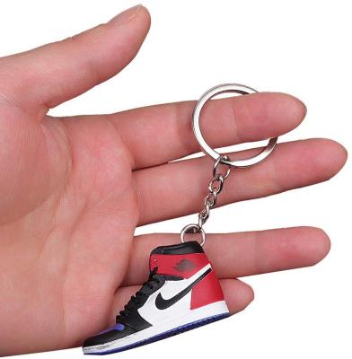 China Popular Wholesale Good Quality 3D Sublimation PVC AJ Sneaker Sneaker Keychain Promotional Gifts Shoe Keychains for sale