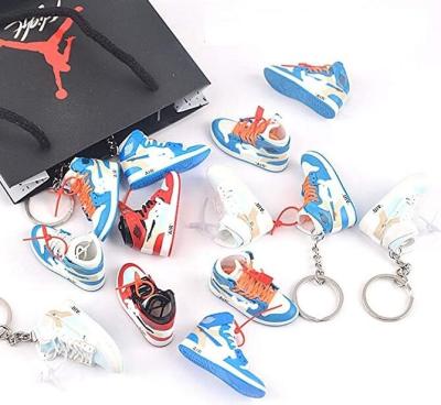 China Popular Wholesale Good Quality 3D Gifts PVC AJ Sneaker Keychains Jordan Sneaker Keychain Sublimation Promotional for sale