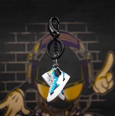 China 2022 New Arrival Popular Jordan Shoe Keychains Mini 3D Sneaker Sublimation Bulk PVC AJ Keychain Promotional Gifts for sale