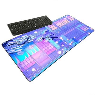 China Large Anti-Slip Gaming Mouse Pad With Stitched Edges Extended Mouse Pad With High Quality Micro-woven Fabric for sale