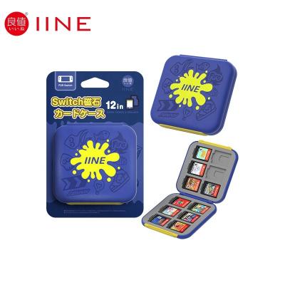 China Brand Nintendo Switch 12 PCs Cards Storage Box Game Splatoon Series Card Shell Case Dustproof Shockproof Line for sale