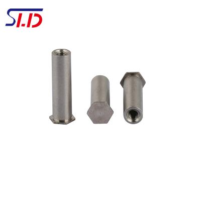 China Stainless Steel Hexagon Self Standoffs Panel Snap Fasteners BSO4 SOS SOOS SO4 for sale