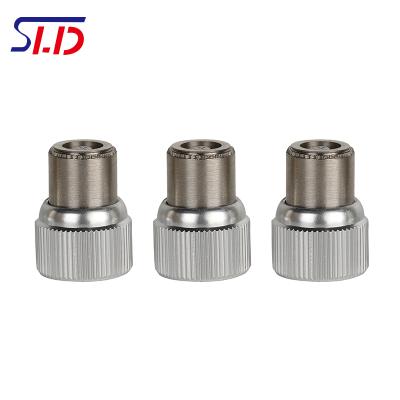 China PF21 PF22 Round Aluminum Knurling Knob Stainless Steel Panel Fastener Spring Loaded Captive Screw for sale