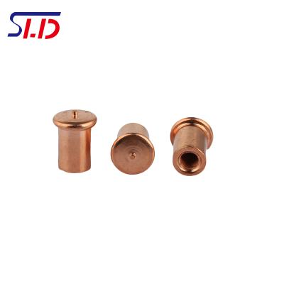 China Automotive industry GB902.3 welding low carbon steel-copper clad nuts, welding fasteners for sale