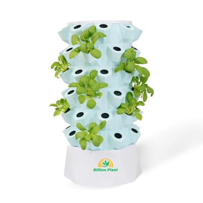 China Farms Indoor greenhouse hydroponics system vertical hydroponic tower for strawberry lettuce for sale