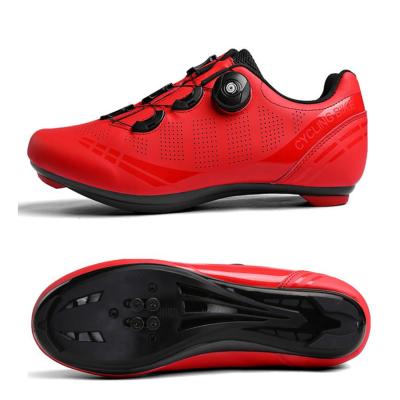 China Rubber Double Button Road Cycling Shoes Men's Bicycle Self Locking Cycling Shoes for sale