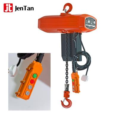 China JenTan1T Lifting Goods Barges Vending Mobility Vehicle EOT Crane Hoist Electric Chain Crane for sale