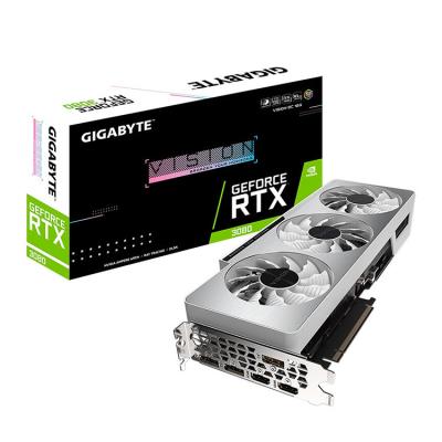 China GIGAOCTET GeForce RTX 3080 VISION OC 10G LHR GDDR6X 320bit 8pin+8pin NVIDIA RTX 30 series computer graphics card for sale