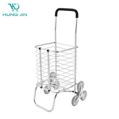 China High Quality Cheap Trolley Cart Supermarket Wire Price Grocery Cart Folding Collapsible Shopping Trolley For The Elderly for sale