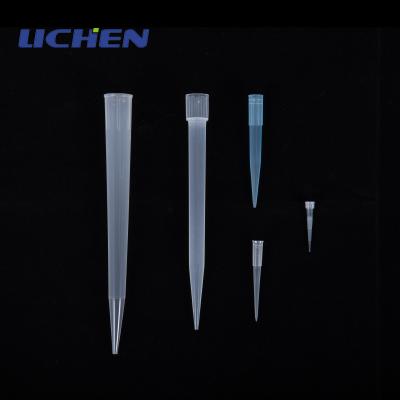 China LICHEN Lab and Medical Pipette Nozzle Tips 10ul/200ul/1000ul Different Types Universal White Micro Pipette Tips for sale