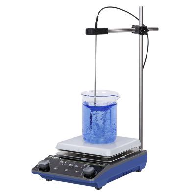 China 2022 new design plastic magnetic stirrer with warming up LCD hot plate with electric stirrer stirrer lab mixer LC-MSB for sale