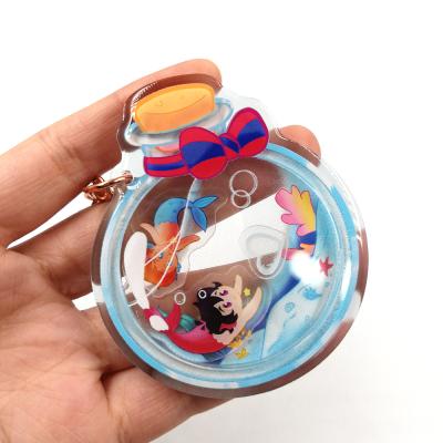 China Gift High Quality Custom Anime Moving Cartoon Shaking Charms Key Chain With Epoxy Resin for sale