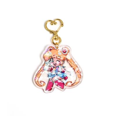 China Gift Custom design split hologram hologram key chain charms for sale