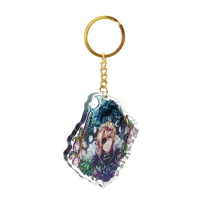 China Custom Promotion Gift Foreground 3D Printing Anime Clear Acrylic Key Chain Charms For Gifts for sale