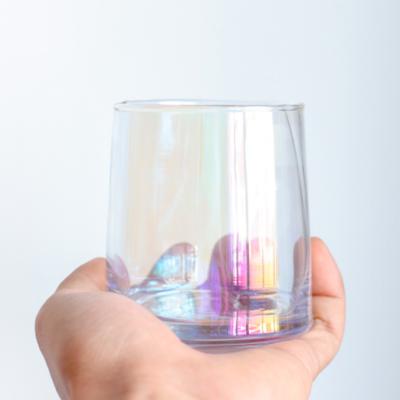 China BRIEF Japanese style wholesale ion plating cup transparent whiskey glass crystal beverage cold cup for sale