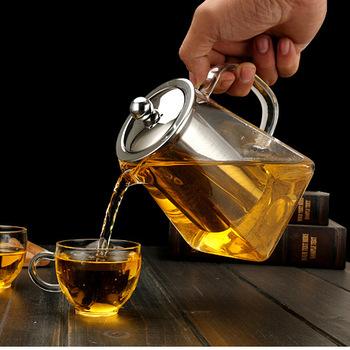 China Popular Design Teapot Stocked Glass Heat Resistant Glass Teapot for sale