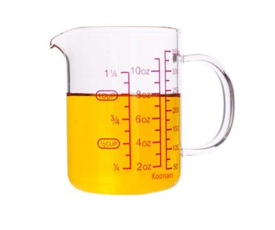 China Wholesale High Temperature Resistance 500-800ml Restaurant Glass Measuring Cup For Milk, Oil, Water for sale