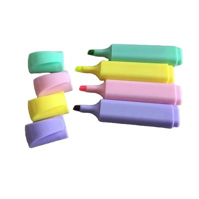 China Wholesale Pastel Office Used Marker Pen Pastel Color Key Set Highlighter Pen for sale