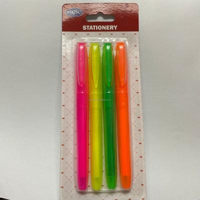 China Whiteboard Factory Hot Sale 6colors Blister Card Highlighter Bar Marker Pen for sale