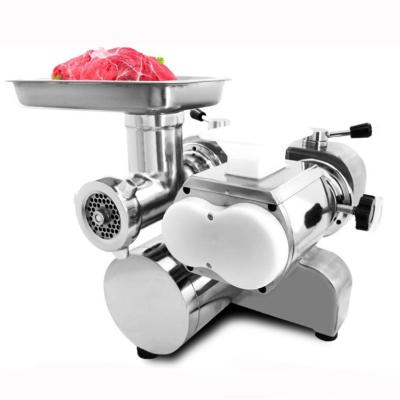 China Hotels Kitchen Commercial Small Food Processor Electronic Electric Meat Grinder And Sausage Fish Fresh Meat Stuffing Grinder Machine F for sale