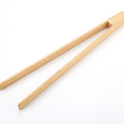 China Heat Resistance Rubber Wooden Wooden Tongs, 12 incLong Handle Easy Toaster Wooden Tongs, Perfect for Toast, Salad, Vegetables, M for sale