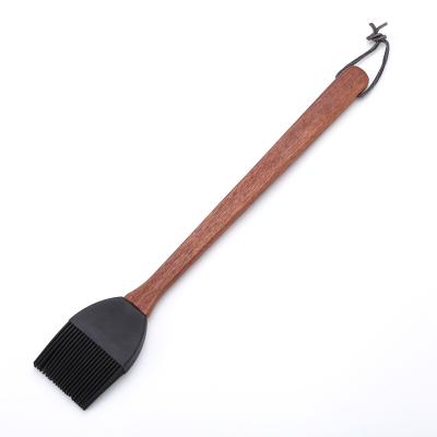 China Easily cleaned rosewood handle silicone head hosing brush for sale