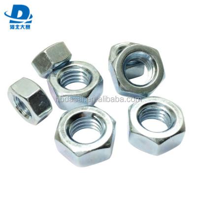 China Heavy Industry M12 DIN934 Galvanized White And Blue Hex Nut for sale