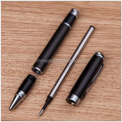 China office & School Pen Wholesale Customized Logo Metal Roller Pen Carbon Fiber Roller Pen for sale