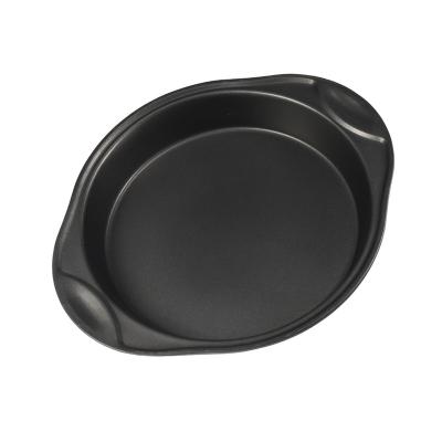 China Round Cake Pan With Double Ear Bakeware Viable Nonstick Coating Mold for sale