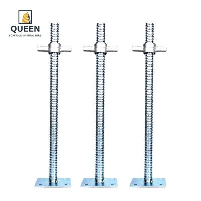 China LINYI QUEEN U Jack & Base Solid base jack screw for building Adjustable Galvanized Scaffolding U Head Jack Base en venta