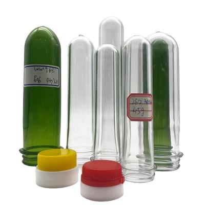 China Frying Oil Preform Various Sizes Custom Clear Green Preforms 65g 45gr PET Edible Oil Bottle Pet Preform for sale