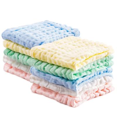 China Extra Soft Muslin Child Safe Washcloths Infant Baby Newborn Face Towel, Baby Record As Shower Gift 10 Packs for sale