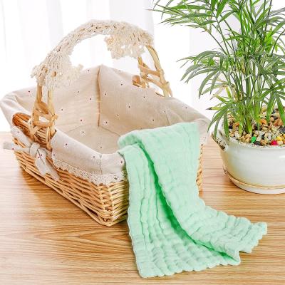 China Natural Muslin Child Safe Washcloths Cotton Baby Face Towel Wash Cloth for sale