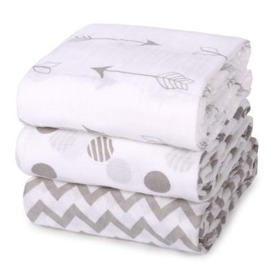 China Sustainable High Quality Super Soft Bamboo Baby Wrap Blankets for sale