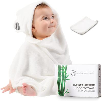 China Baby Viable Bamboo Towels For Newborn Super Absorbent Baby Hooded Towel For Girl And Boy for sale