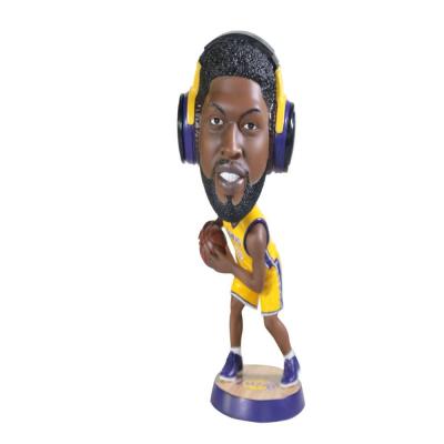 China China Customized Handmade Resin Basketball Star Figure Shaking Head Speaker Statue for sale