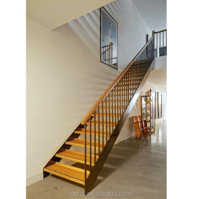 China Home Mono Straight Stringer Staircase Customized Wood Steel Staircase House Stringer for sale